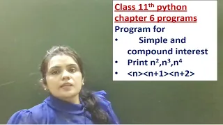 class 11th python chapter 6 solved programs part 2 python fundamentals