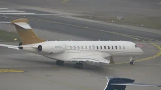 GLOBAL EXPRESS 7500 N885AQ TAXI AND DEPARTURE FROM ZURICH 20-1-2025 - WEF VISITOR
