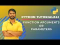 Function Parameters Arguments in Python - In Hindi