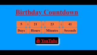 Time Countdown using HTML CSS JavaScript Project N