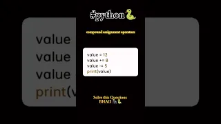 PYTHON All Compound assignment operators