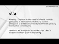 stfu Meaning