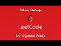Day 13 - Contiguous Array LeetCode