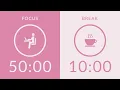 Pomodoro Timer with Pink Noise 3-Hour Study with Me for Deep Focus AD