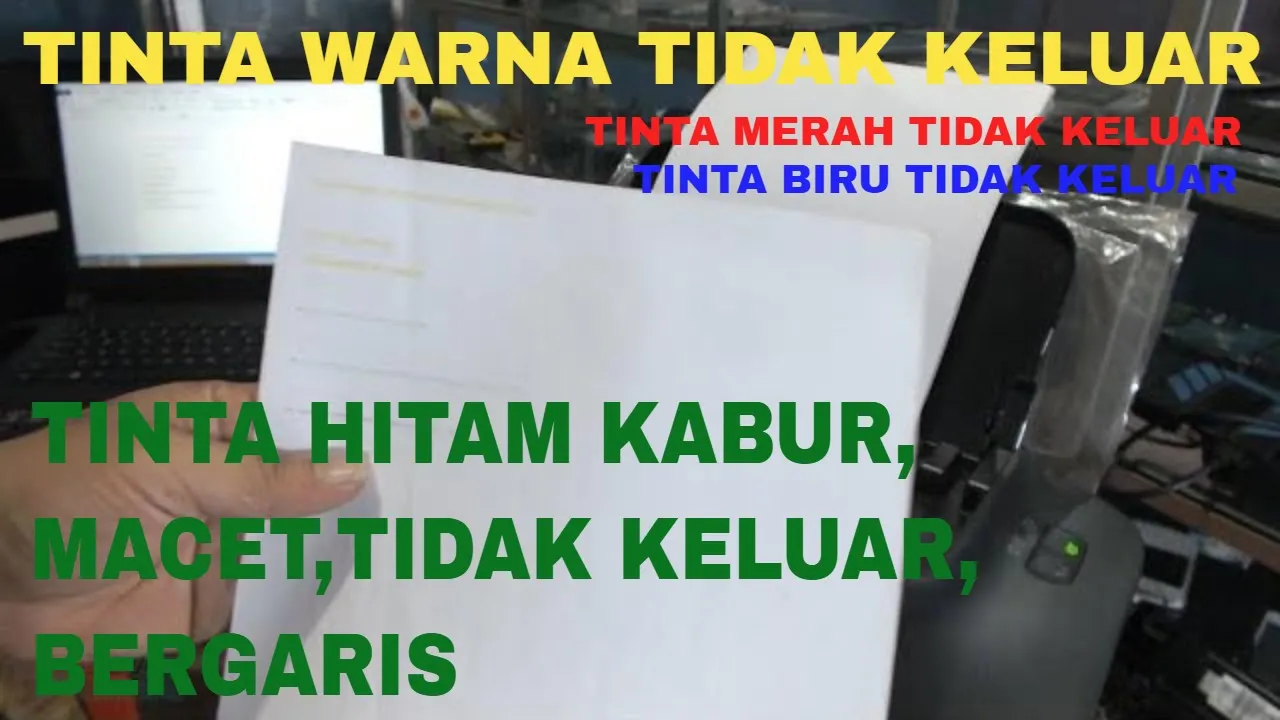 cara mengatasi tinta hitam dan warna tidak keluar part1. 