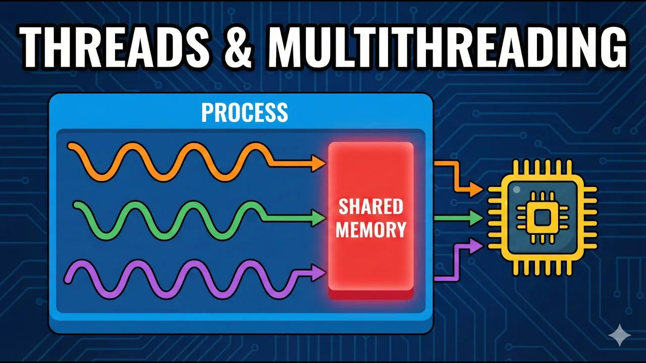 1.10  Threads and Concurrency Explained | Multithreading Concepts & Models (OS Malayalam)