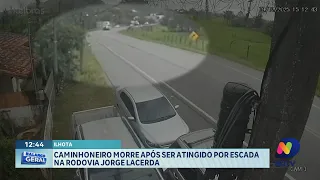 Caminhoneiro morre ao ser atingido por escada na Rodovia Jorge Lacerda