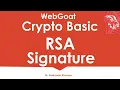 Crypto Basic RSA Signature WebGoat Lab