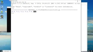 Python Lists - printing adding and removing items
