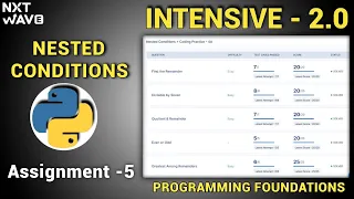 Nested Conditions Assignment-5 Answers Python INTENSIVE 2 0 NxtWave CCBP 4 0