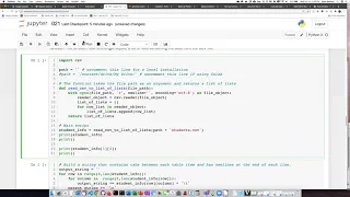 022d Function to read from a CSV into a list of lists