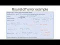 Round off Error Example