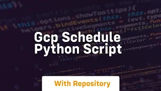 gcp schedule python script