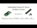 Embedded Linux Yocto S1 - Unix POSIX GNU Glibc GCC GPL