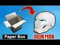 Iron Man Helmet 3 simple steps from recycle paper box