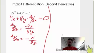 Implicit Differentiation Second Derivative
