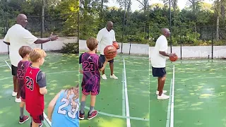 Michael Jordan Shocks Young Kids While Nervous After Not Touching A Basketball In Years!