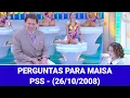Lagu Perguntas para Maisa - Programa Silvio Santos (26/10/2008)