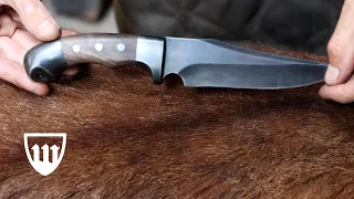 Forging the Owl hunting knife, the complete movie.