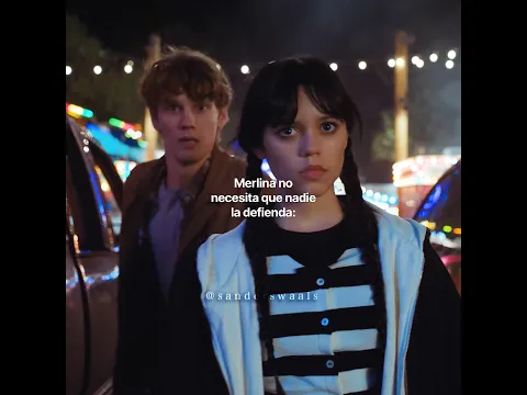 Merlina no necesita que la defiendan #wednesday #seriesnetflix #merlina #tylergalpin #addamsfamily