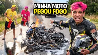 MINHA MOTO PEGOU FOGO NA ESTRADA ! *Conseguimos apagar ?  