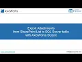 Export SharePoint Attachments to SQL Server