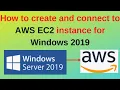 How to create and connect to AWS EC2 instance for Windows 2019