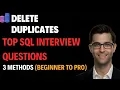 Delete Duplicates Top SQL Interview Questions