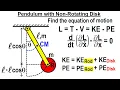 Physics 68 Lagrangian Mechanics 20 of 32 Pendulum with Non-Rotating Disk