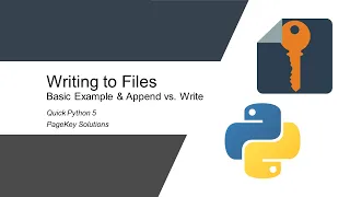 Quick Python 5 Writing Files