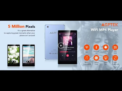 Download MP3 AGPTEK T06S WiFi MP3 Player with Bluetooth and Camera