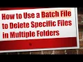 How to Use a Batch File to Delete Specific Files in Multiple Folders