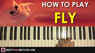 how to play marshmello fly piano tutorial lesson 