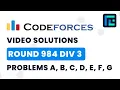 Codeforces Round 984 Div 3 Solutions - A to G by Abhinav Kumar TLE Eliminators