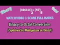 Plus One Computer Science Binary to Octal Conversion Detailed Explanation in Malayalam