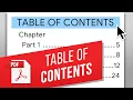 How to Create a Table of Contents in a PDF Using MS Word LibreOffice
