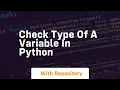 check type of a variable in python