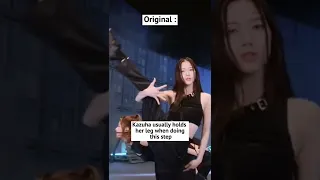 Kazuha slayed this dance step sserafim