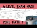 Exam Hack CIE AS Maths P1 Function Question