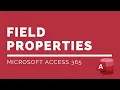 Access Tutorial Basic Field Properties