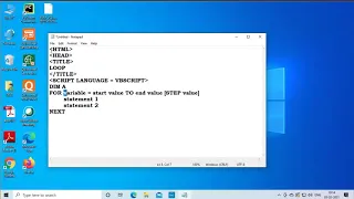VBSCRIPT LOOP STATEMENT