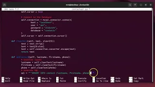 Creating a Python program that uses a MariaDB Database