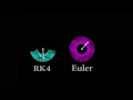 Double Pendulum Euler method vs RK4 method