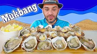 موكبانغ المحار الفاخر اويسترز ونوعية اخرى هدية مفاجئة Oysters Clams Mukbang Eating Show 