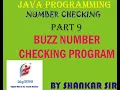Buzz Number Checking Program