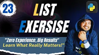 Python List Exercise CodersIndia By Rohit Tyagi