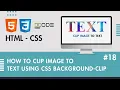 How to Clip Image To Text Using Css Background-Clip Background Clip Text Css