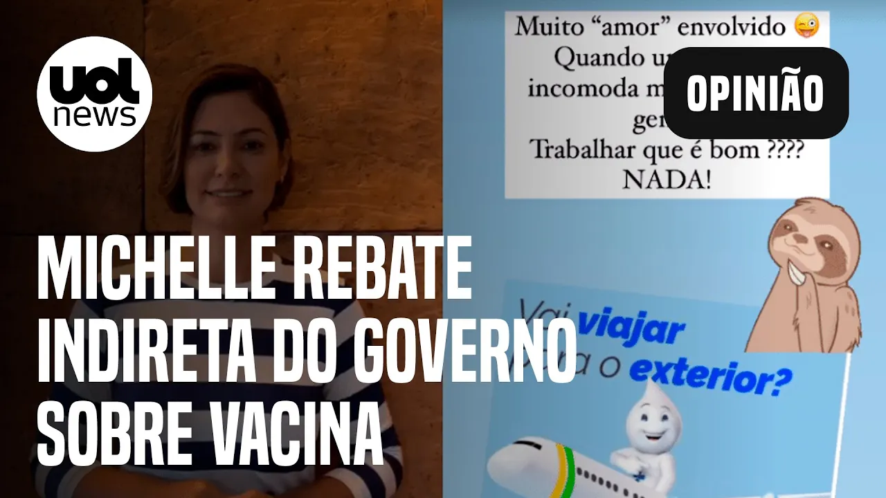 Michelle Bolsonaro rebate indireta do governo sobre vacina: 'Trabalhar que é bom, nada'