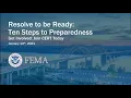 Resolve to be Ready Ten Steps to Preparedness Get Involved Join CERT Today