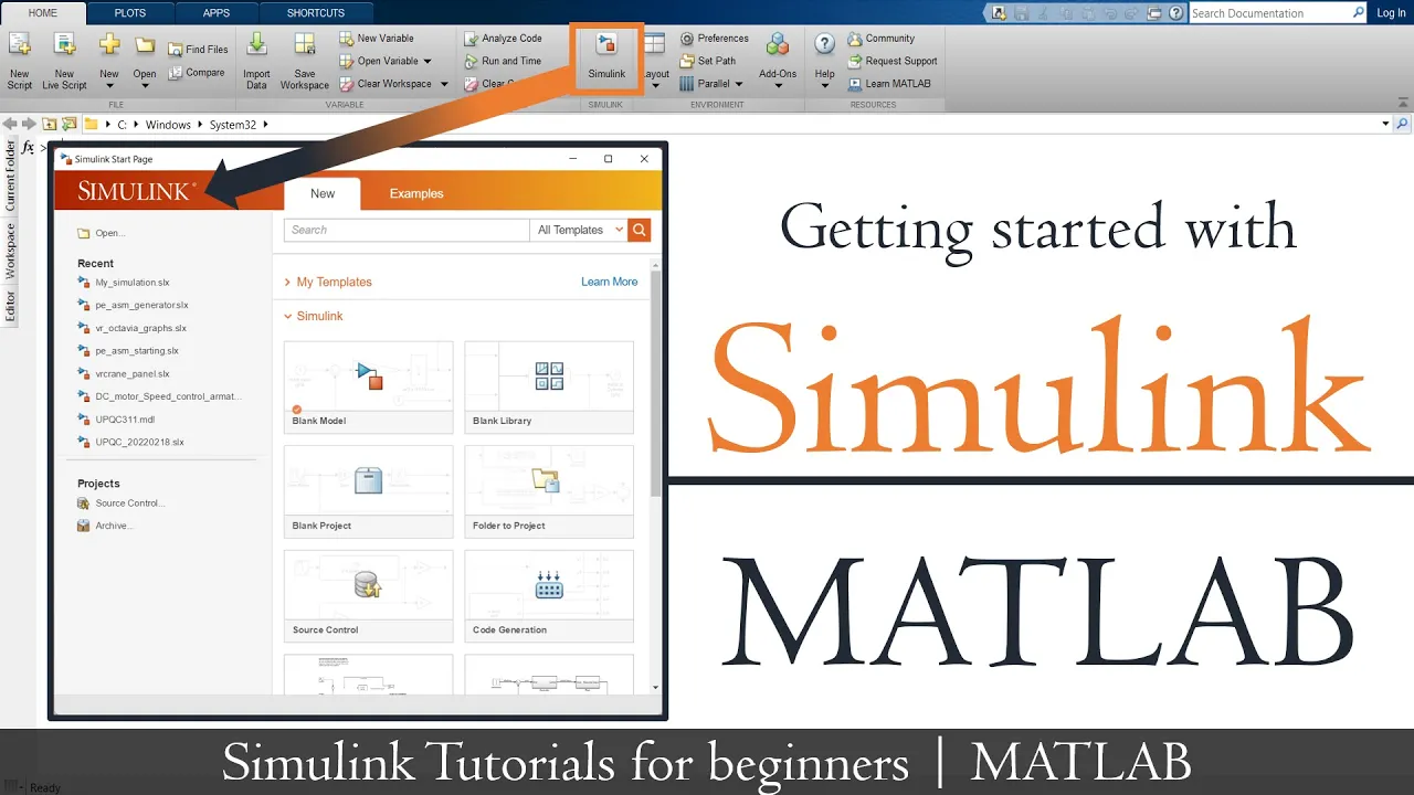 Simulink for beginner in MATLAB | getting started with Simulink in MATLAB | Introduction to Simulink